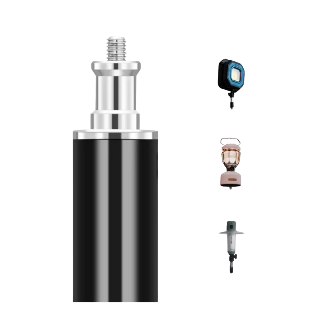 Trepied 80 cm a 2.10 m en metal avec filetage - Noir