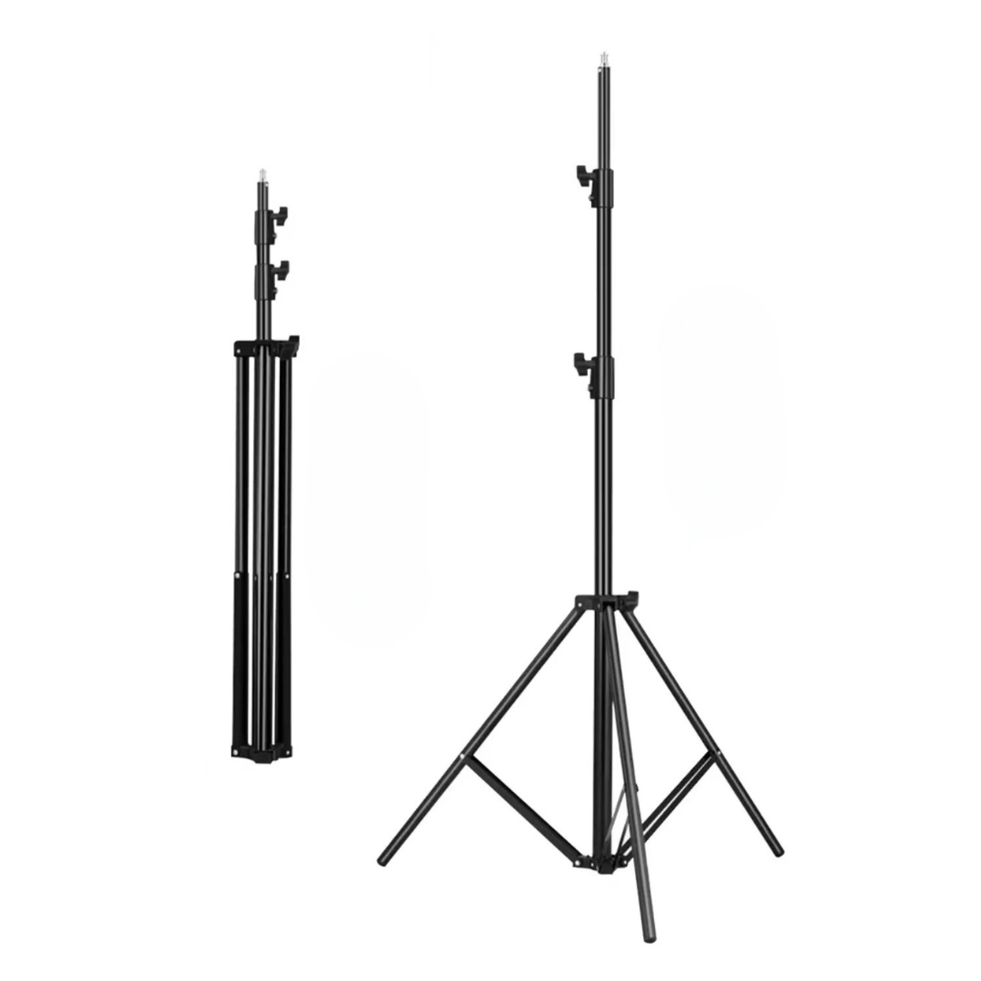 Trepied 80 cm a 2.10 m en metal avec filetage - Noir